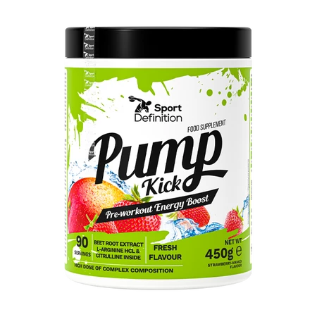 Sport Definition Pump Kick odżywka przedtreningowa 450g smak truskawka mango