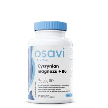 OSAVI Cytrynian magnezu + B6 - 90 kaps.