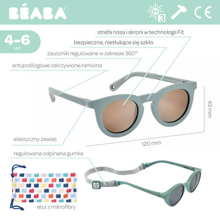 Beaba Okulary przeciwsłoneczne dla dzieci 4-6 lat Sunshine - Baltic blue