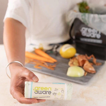 GreenAware, Kompostowalne worki na śmieci 12 L, 14 szt.