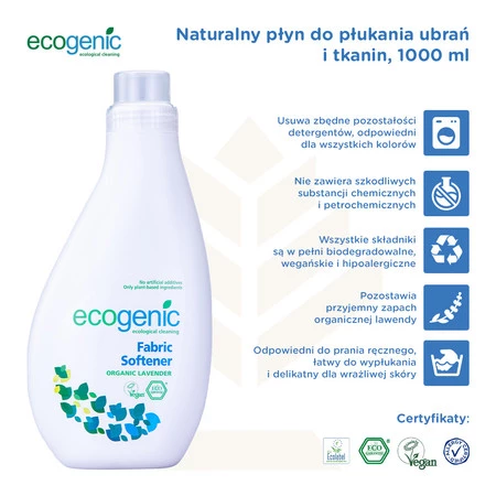 Ecogenic Płyn zmiękczający Lawenda Eko 1000 ml