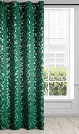 ZASŁONA GOTOWA D91 POLI 140 X 250 CM ZIELONY