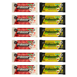 Zestaw mix smaków: 6x Zmiany Zmiany Baton ProBooster 2 Mango 70g oraz 6x Zmiany Zmiany Baton ProBooster 1 Orzechowy 70g