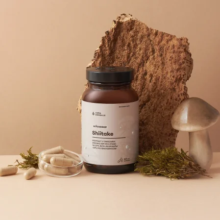 Aura HerbalsMycodrop, Shiitake 30:1, 30% beta-glukan 60 kaps.