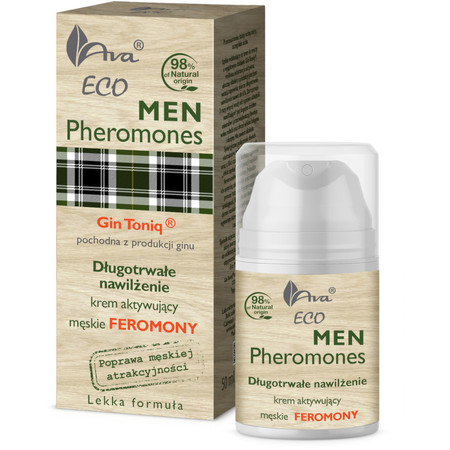 Ava Eco Men Pheromones długotrwałe nawilżenie krem do twarzy aktywujący męskie feromony 50ml