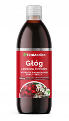EkaMedica Głóg z owoców i kwiatów 500ml na wsparcie prawidłowej pracy serca