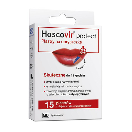 Hascovir Protect Plastry na opryszczkę, 15szt.