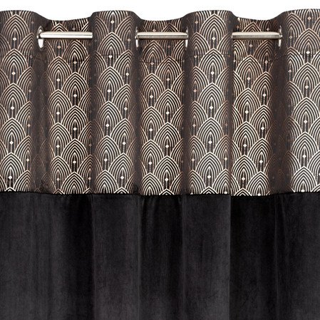 ZASŁONA GOTOWA D91 AGNES 140 X 250 CM CZARNY