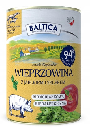 Baltica Smaki Regionów Wieprzowina z jabłkiem - mokra karma dla psa - 400g