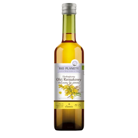 OLEJ RZEPAKOWY TŁOCZONY NA ZIMNO BIO 500 ml - BIO PLANETE