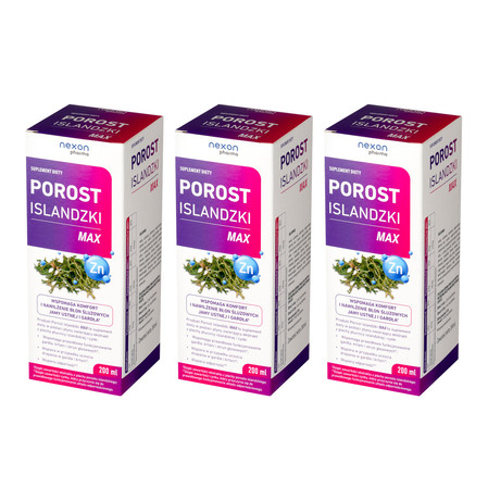 Zestaw: 3x Nexon Porost Islandzki Max Syrop 200ml