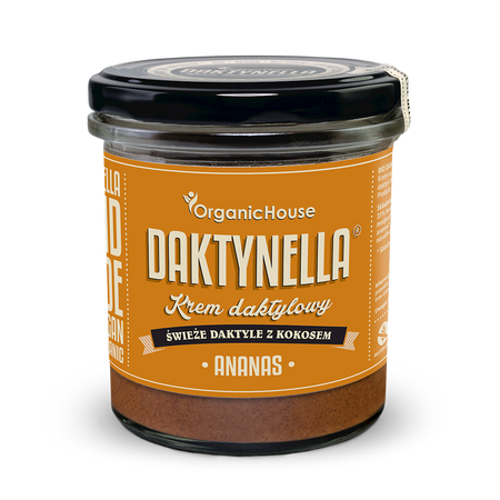 KREM KOKOS - DAKTYLE MEDJOOL - ANANAS BEZGLUTENOWY BIO 280 g - ORGANICHOUSE (DAKTYNELLA)