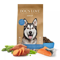 DOG'S LOVE Lachs - łosoś z batatami i spiruliną (2 kg)
