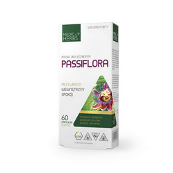 Medica Herbs Passiflora 500 mg wsparcie przeciwstresowe i na spokojny sen 60 kaps.