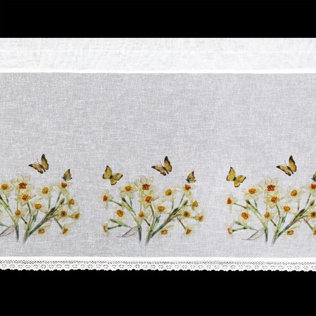 FIRANA GOTOWA FLORA 150 X 60 CM BIAŁY