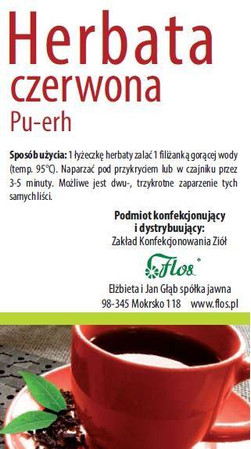 Flos − Herbata czerwona Pu-erh − 100 g
