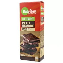 HERBATNIKI PETIT BEURRE W POLEWIE KAKAOWEJ BEZGLUTENOWE 130 g - BALVITEN