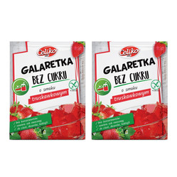 Zestaw: 2x Celiko − Galaretka bez cukru truskawkowa bez glutenu − 14 g