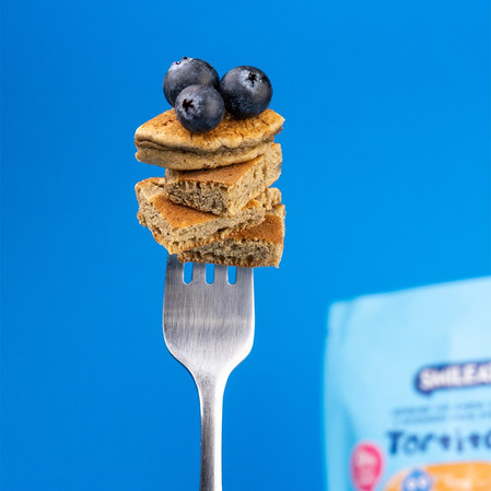 Smileat, BIO Tortitas, Mieszanka z pełnoziarnistych płatków owsianych i jagód do naleśników , +8m, 125g