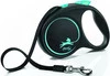 FLEXI BLACK Design Smycz taśmowa M / 5m niebieska