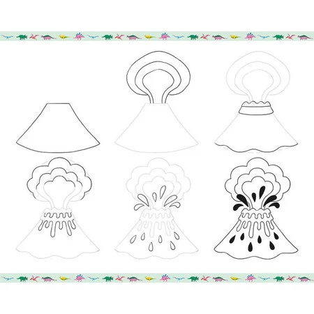 Janod Zestaw kreatywny Rysowanie krok po kroku Dinozaury 20 rysunków 7+