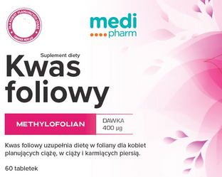 medi pharm Kwas foliowy 400 mcg 60 tabl.