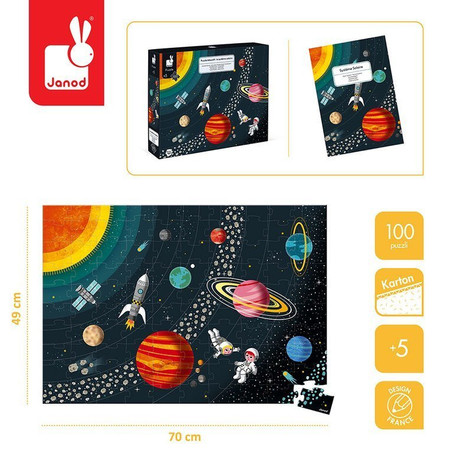 Janod Puzzle edukacyjne Układ słoneczny 100 elementów 5+