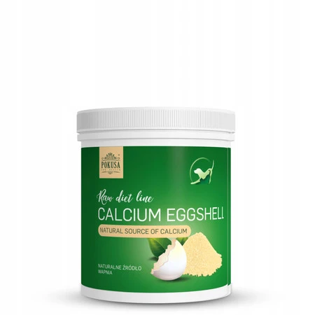 Pokusa Calcium Eggshell - skorupy jaj - suplement dla psa i kota -  500g