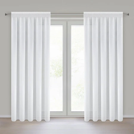 FIRANA GOTOWA DALIA NA TAŚMIE 140 X 270 CM BIAŁY