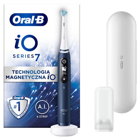 ORAL-B BRAUN SZCZOTECZKA ELEKTRYCZNA iO SERIES 7N BLUE IOM7.1A1.1BD (5 programów, 1 końcówka, 1 etui)