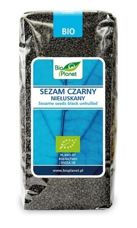 Bio Planet − Sezam czarny niełuskany BIO − 500 g