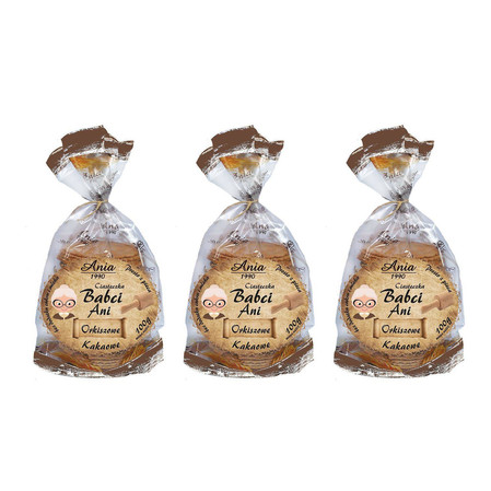 Zestaw: 3x Ciasteczka orkiszowo-kakaowe 100 g