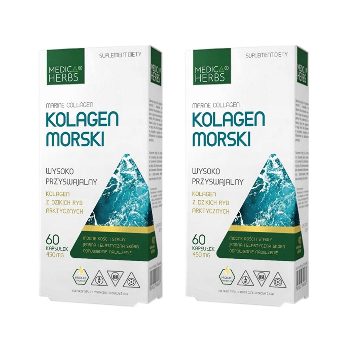 Zestaw 2x Medica Herbs Kolagen Morski 60 kaps - Nabea.pl