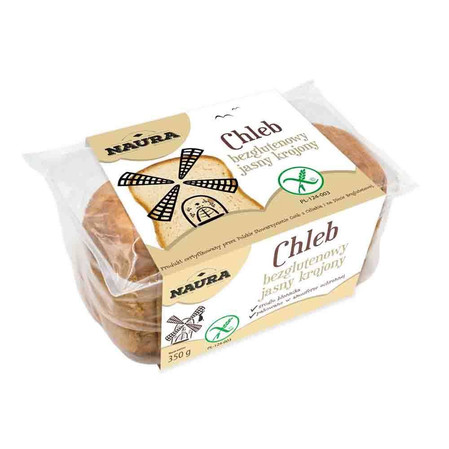 Zestaw 2x Naura − Chleb bezglutenowy jasny krojony − 350 g