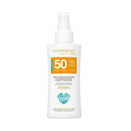 Alphanova Sun, Spray z filtrem SPF50, wersja podróżna, 90g