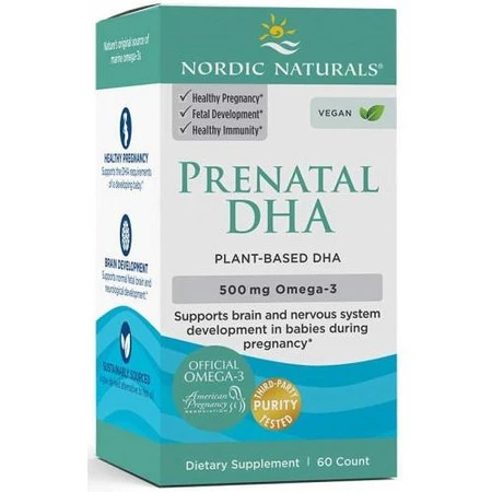 Nordic Naturals Prenatal DHA Omega 3 Vegan 60 kaps.