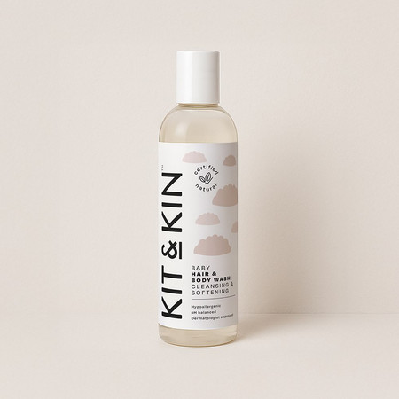 Kit & Kin, Organiczny Żel do Mycia 2w1 do Ciała i Włosów Maluszka, 250 ml