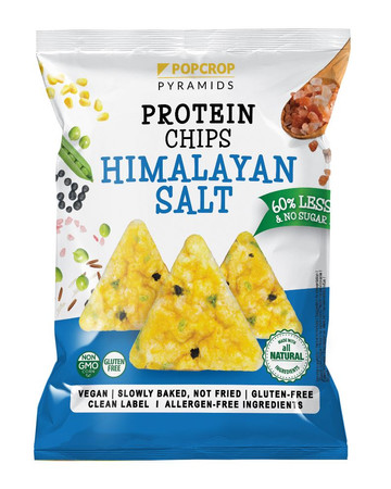 POPCROP CHRUPKI PIRAMIDKI PROTEINOWE Z SOLĄ HIMALAJSKĄ BEZGLUTENOWE 60 g