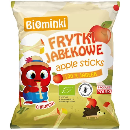 BIOMINKI FRYTKI JABŁKOWE BEZGLUTENOWE BIO 40 g