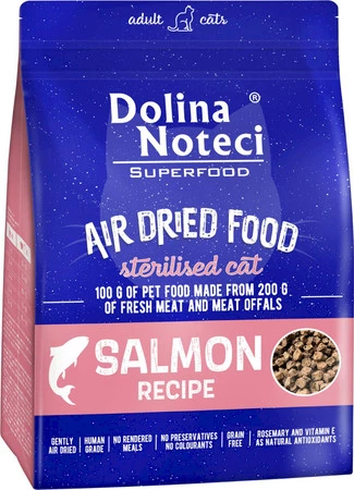 DOLINA NOTECI SuperFood Kot Sterilised Suszony Łosoś 1kg