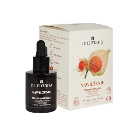 Orientana ASHWAGANDHA Serum-ampułka NAWILŻENIE Ashwagandha Kwas hialuronowy Trehaloza