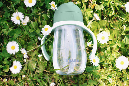 Beaba Bidon niekapek ze słomką tritanowy 300 ml Sage green