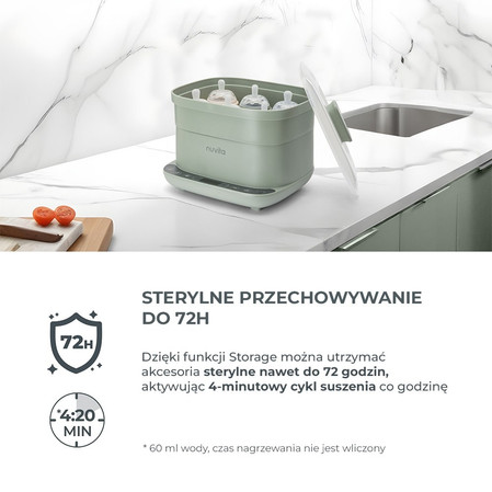 Nuvita, SteriDry, Parowy sterylizator i suszarka do butelek i smoczków
