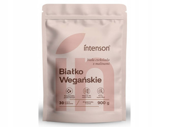 Intenson Wegańskie białko smak biała czekolada i malina 900g