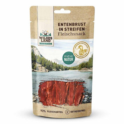 WILDES LAND DOG Entenbrust in Streifen - filet z piersi kaczki w paskach - przysmaki mięsne dla psa (70g)