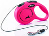 FLEXI NEW CLASSIC Smycz sznurowa XS / 3m czerwona