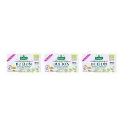 Zestaw: 3x EkoWital − Bulion warzywny w kostkach bez drożdży bezgl. BIO − 60 g