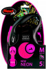 FLEXI NEW NEON Smycz taśmowa M / 5m różowa