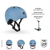 SCOOTANDRIDE Kask S-M dla dzieci  3+ Steel