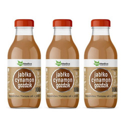 Zestaw: 3x EkaMedica Sok jabłko, cynamon, goździk 300ml